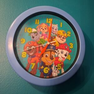 Paw Patrol Kids Quartz Blue Wall Clock